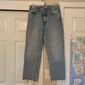 Zara Straight Leg Light Wash Jeans